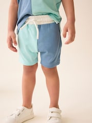 Blue/White Short Sleeve Polo and Shorts Set (3mths-7yrs) - Image 4 of 8