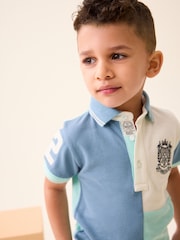 Blue/White Short Sleeve Polo and Shorts Set (3mths-7yrs) - Image 5 of 8