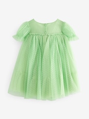 Green Mesh Party Dress (3mths-7yrs) - Image 5 of 6