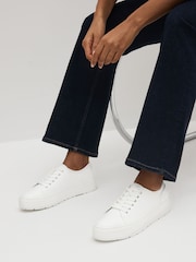 White Forever Comfort® Patent Cleated Sole Chunky Trainers - Image 1 of 7