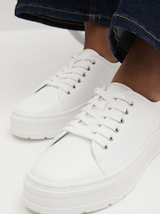 White Forever Comfort® Patent Cleated Sole Chunky Trainers - Image 2 of 7