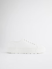 White Forever Comfort® Patent Cleated Sole Chunky Trainers - Image 4 of 7
