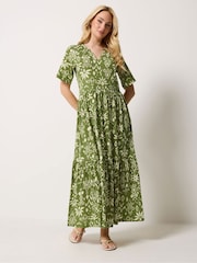 M&Co Green Notch Neck Dress - Image 2 of 5