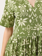 M&Co Green Notch Neck Dress - Image 4 of 5