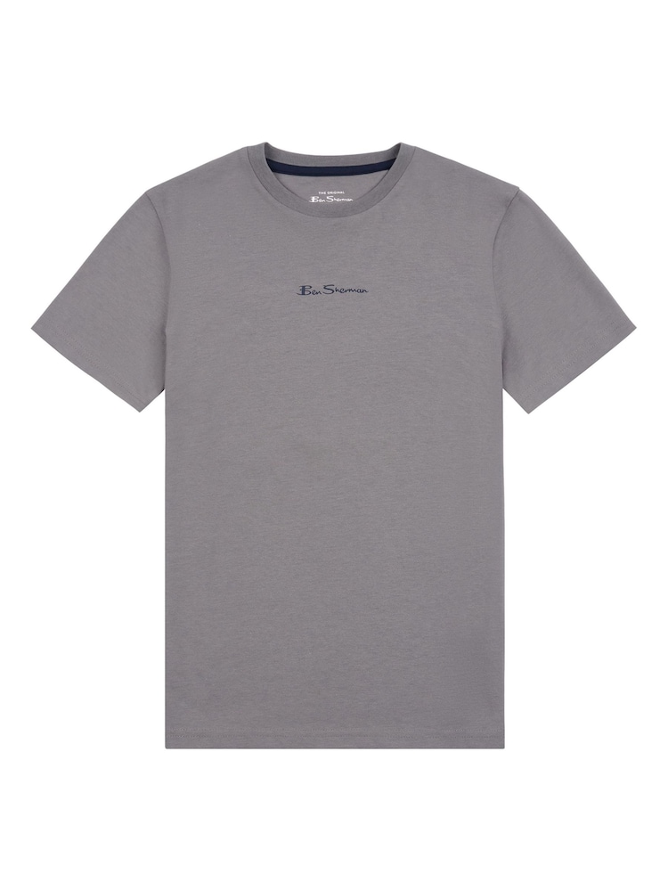 Ben Sherman Grey Boys Centre Script T-Shirt - Image 1 of 3
