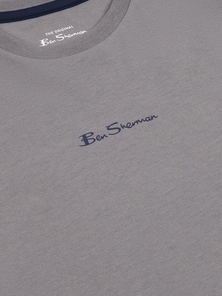 Ben Sherman Grey Boys Centre Script T-Shirt - Image 3 of 3