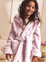 Pink Soft Touch Fleece Dressing Gown (9mths-16yrs) - Image 1 of 6