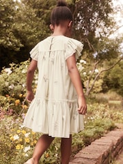 Laura Ashley Green Embroidery Floral Mesh Dress - Image 2 of 10