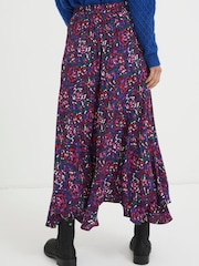FatFace Purple Naomi Abstract Midi Skirt - Image 3 of 6