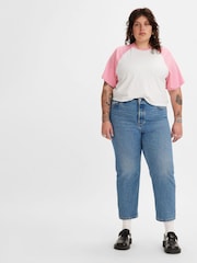Levi's® Blue Denim Curve 501® Crop Jeans - Image 1 of 6