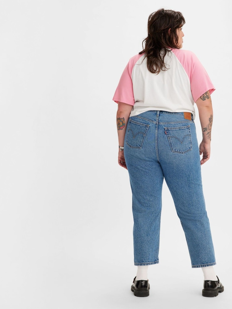 Levi's® Blue Denim Curve 501® Crop Jeans - Image 2 of 6