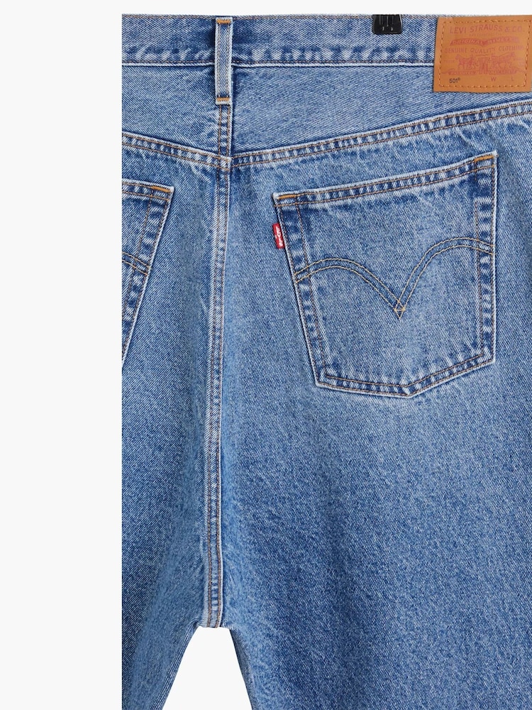 Levi's® Blue Denim Curve 501® Crop Jeans - Image 6 of 6