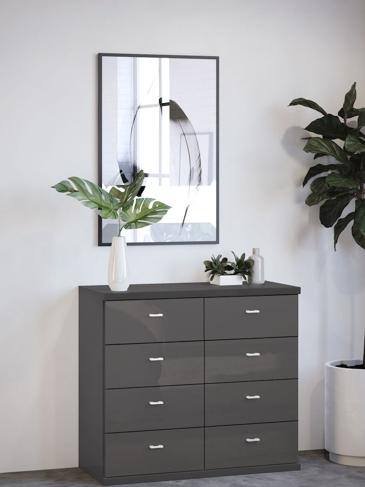 Wiemann Peyton Graphite 8 Drawer Glass Chest - Image 1 of 1