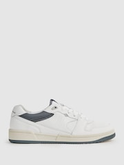 Zapatillas de deporte de cordones con diseño colourblock de cuero Astor de Reiss - Imagen 1 de 6