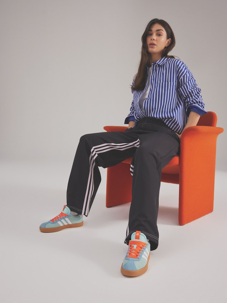 adidas Blue/White VL Court 3.0 Trainers - Image 2 of 4