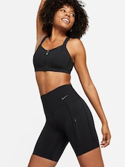 Nike Black Go Firm-Support High-Waisted 8" Biker Shorts with Pockets - Image 1 of 10
