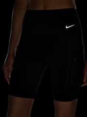 Nike Black Go Firm-Support High-Waisted 8" Biker Shorts with Pockets - Image 10 of 10