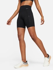 Nike Black Go Firm-Support High-Waisted 8" Biker Shorts with Pockets - Image 2 of 10