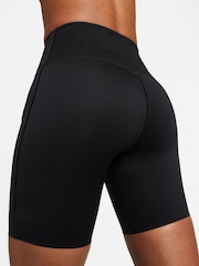 Nike Black Go Firm-Support High-Waisted 8" Biker Shorts with Pockets - Image 6 of 10