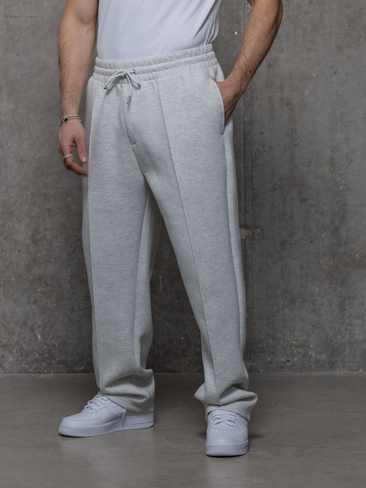 Kem Collection Grey Regular Fit Open Hem Joggers - Image 1 of 5 Kem Collection Grey Regular Fit Open Hem Joggers - Image 1 of 5