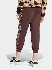 adidas Brown Animal 3 Stripe Joggers - Image 2 of 6