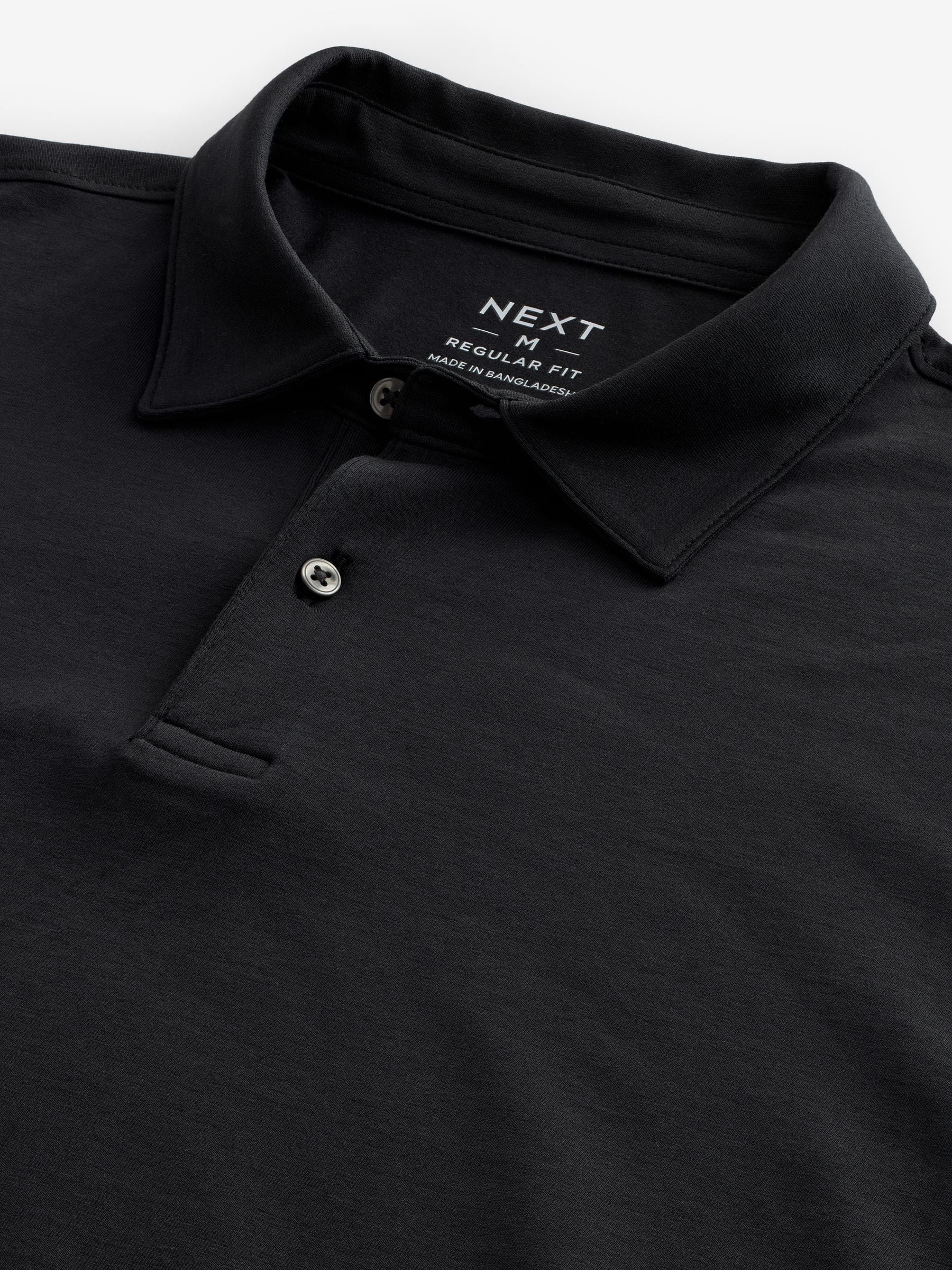 Buy Black Plain Short Sleeve Jersey Polo Shirts 3 Pack from Next USA