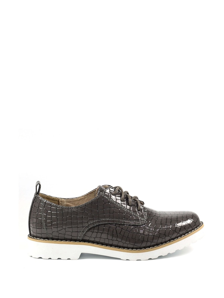 Lunar Croft Croc Lace Up Shoes - Image 1 of 9