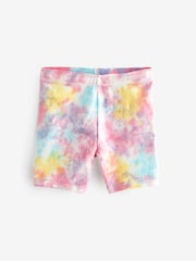 Multi Pink/Blue/Yellow Tie Dye Cycle Shorts (3-16yrs) - Image 5 of 7