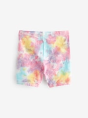 Multi Pink/Blue/Yellow Tie Dye Cycle Shorts (3-16yrs) - Image 6 of 7