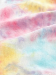 Multi Pink/Blue/Yellow Tie Dye Cycle Shorts (3-16yrs) - Image 7 of 7