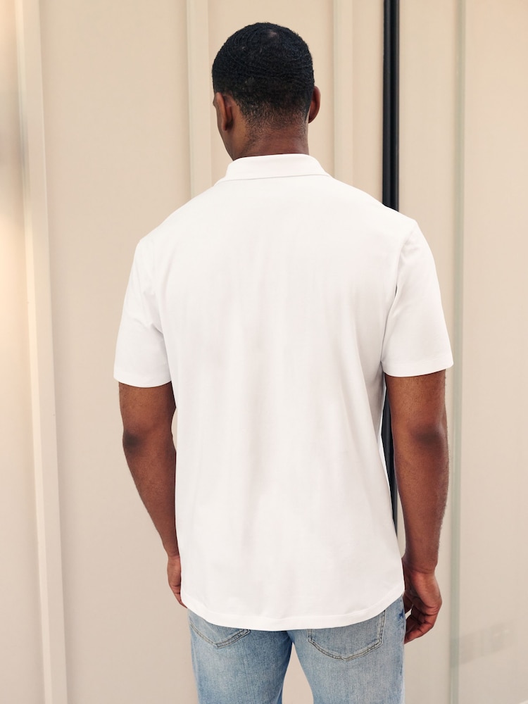 Weiß - Reguläre Passform - Kurzärmlige Jersey-Polo-Shirts 3er-Pack - Bild 2 von 7