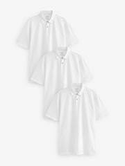 Weiß - Reguläre Passform - Kurzärmlige Jersey-Polo-Shirts 3er-Pack - Bild 5 von 7