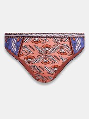 Mint Velvet Red/Blue Mid Rise Bikini Briefs - Image 3 of 4