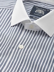 Savile Row Company Cotton Poplin Classic Fit Double Cuff Winchester Formal Shirt - Attēls 2 no 3