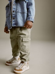 Sage Green Toggle Cargo Trousers (3mths-7yrs) - Image 3 of 7