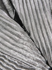 Silver Metallic Satin Pleat Dress - Image 6 of 8