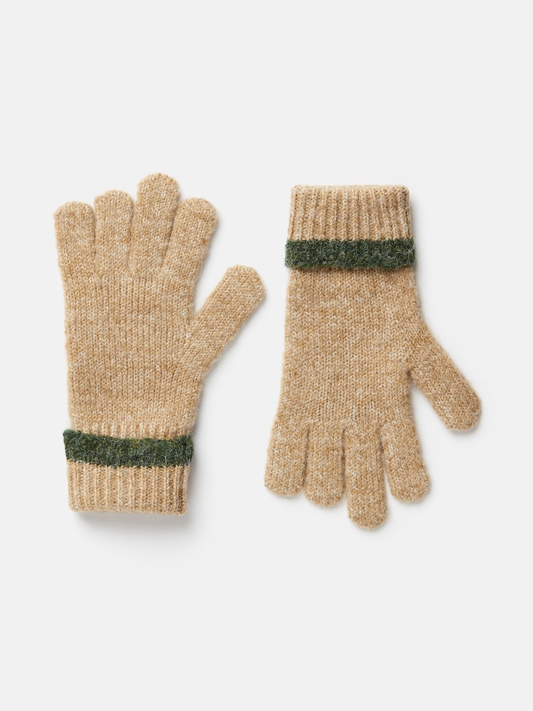 Joules Albert Oatmeal Knitted Gloves - Image 1 of 3
