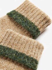 Joules Albert Oatmeal Knitted Gloves - Image 3 of 3