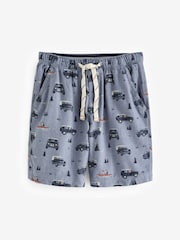 FatFace Blue Landrover Pyjama Shorts - Image 1 of 1