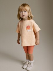 Brown Short Sleeve Top and Shorts Set (3mths-7yrs) - Image 2 of 6