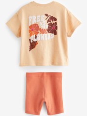 Brown Short Sleeve Top and Shorts Set (3mths-7yrs) - Image 5 of 6