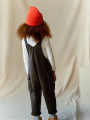 Washed Black Cargo Pocket Dungarees (3-16yrs) - Image 3 of 6