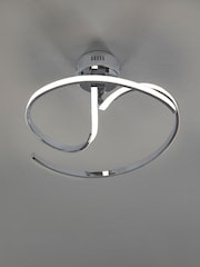 Chrome Sculptural LED Flush Fitting Ceiling Light - Image 1 of 5
