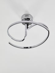 Chrome Sculptural LED Flush Fitting Ceiling Light - Image 2 of 5