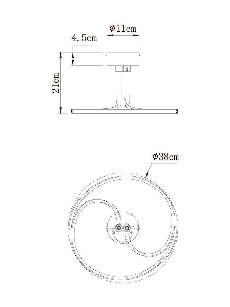 Chrome Sculptural LED Flush Fitting Ceiling Light - Image 5 of 5