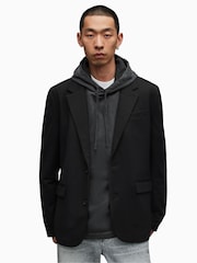 AllSaints Black Dark Helm Blazer - Image 5 of 10