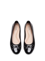 Clarks Black Standard Fit (D) Patent Leather Loreleigh Ballerina Shoes - Image 6 of 8