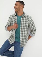 FatFace Green Chesil Grid Check Shirt - Image 1 of 5