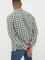 FatFace Green Chesil Grid Check Shirt - Image 2 of 5