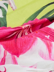 Lime Green and Pink floral 100% Cotton Kew Collection Bandeau Jumpsuit - Image 6 of 6